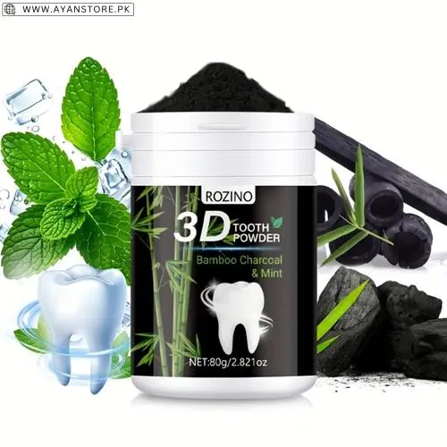3D Bamboo Charcoal & Mint Tooth Powder