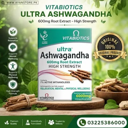 Vitabiotics Ultra Ashwagandha Capsules in Pakistan