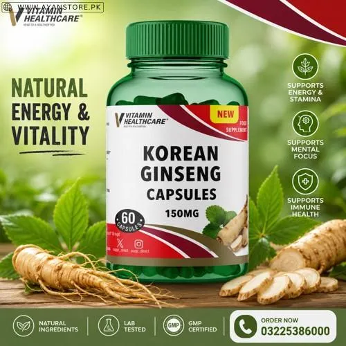 Vitamin Health Korean Ginseng Capsules in Pakistan