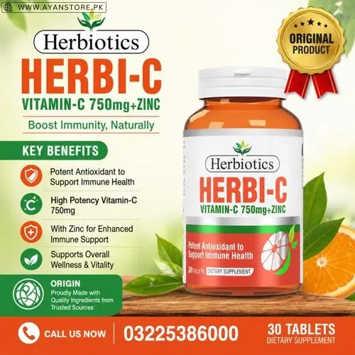 Herbiotics Herbi-C Vitamin C 750mg Tablets in Pakistan