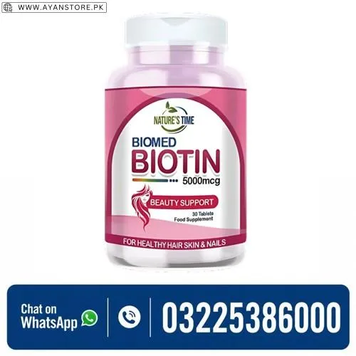 Nature's Time Biomed Biotin 5000mcg Tablets in Pakistan