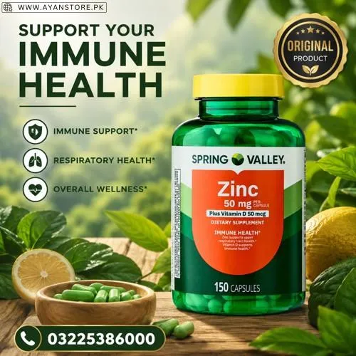 Spring Valley Zinc with Vitamin D, 50 mg Tablets in Pakistan
