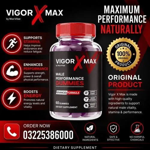 Vigor X Max Male Performance Gummies in Pakistan