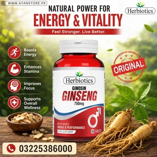 Herbiotics Ginosin Ginseng 750mg Tablets in Pakistan