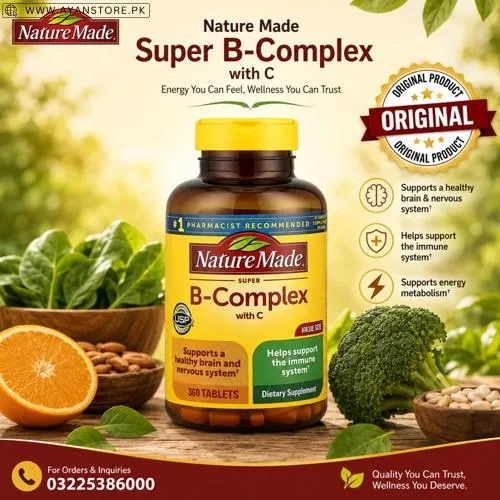 Nature Made Super B-complex With Vitamin C Tablets in Pakistan