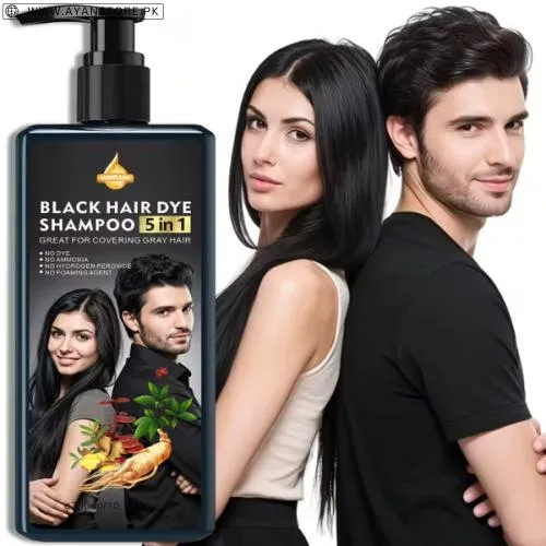 Black Five-in-One Hair Dye Shampoo