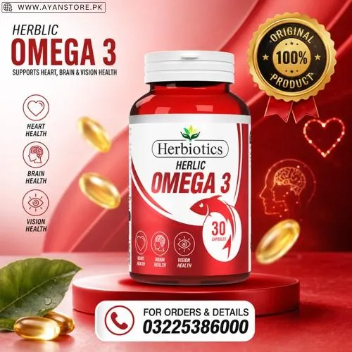 Herbiotics Herlic Omega 3 Fish Oil Capsule in Pakistan