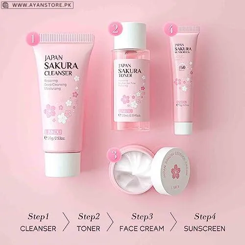 Sakura Cleanser Skin Care Travel Set
