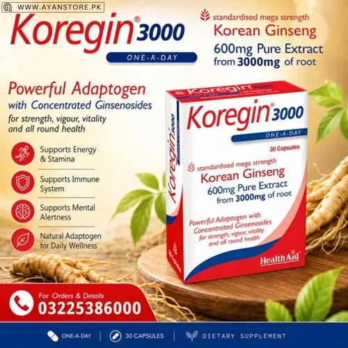 Health Aid Koregin 3000Mg Capsules in Pakistan
