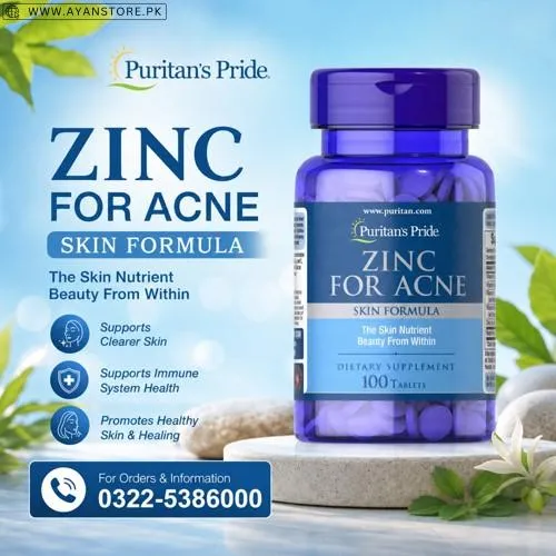 Puritan Pride Zinc For Acne Tablets in Pakistan