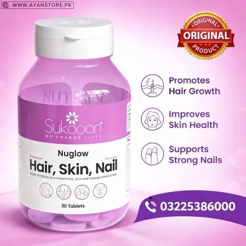 Nutrify Nuglow Premium Hair, Skin, Nail Tablets in Pakistan