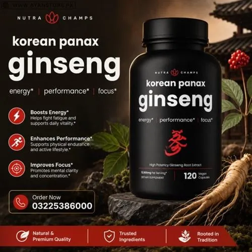 NutraChamps Korean Panax Ginseng Capsules in Pakistan