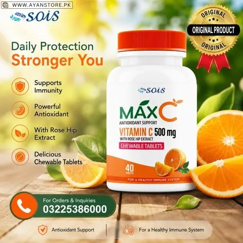 MaxC Vitamin C 500mg Chewable Tablets in Pakistan