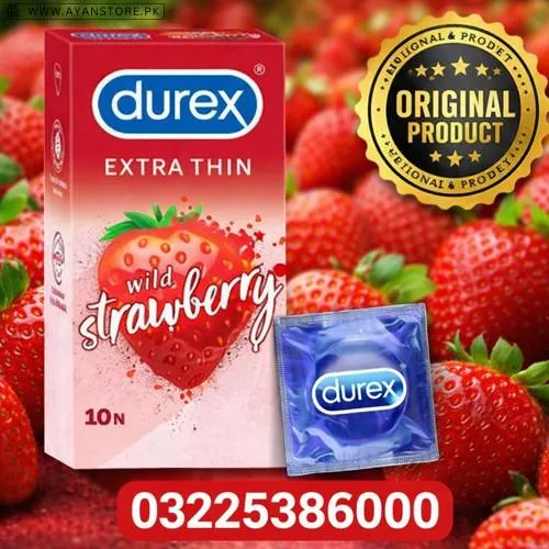 Durex Extra Thin Wild Strawberry Condom in Pakistan