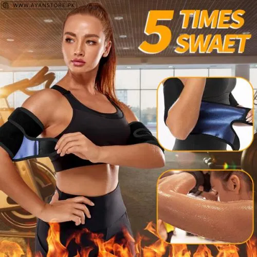 Pair Sweat Sauna Arm Sleeve Band Women