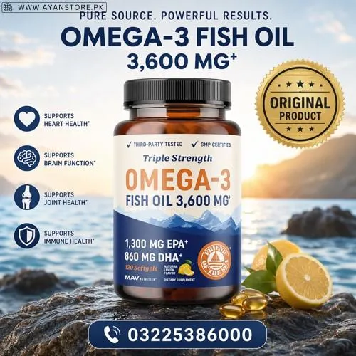 MAV Nutrition Triple Strength Omega-3 Fish Oil Softgels in Pakistan