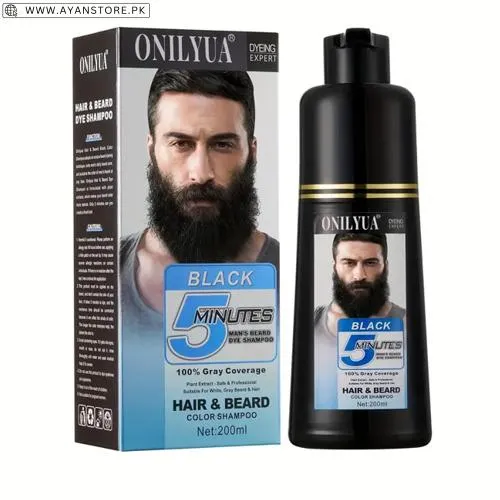 Black Beard & Hair Dye For Men