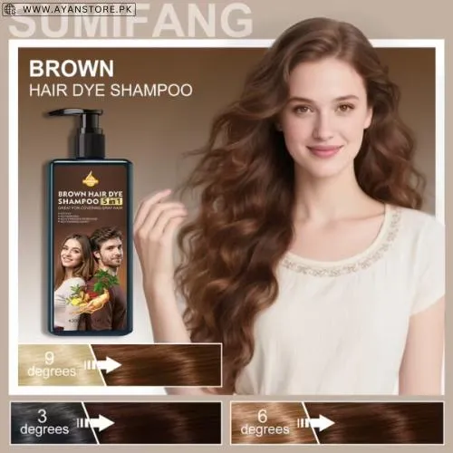 Brown Five-in-One Hair Dye Shampoo