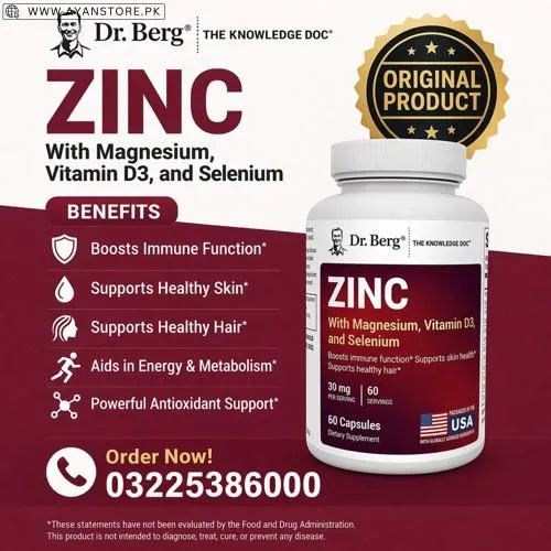 Dr. Berg Zinc 30mg Capsules in Pakistan