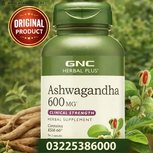 GNC Herbal Plus Ashwagandha 600mg Capsules in Pakistan