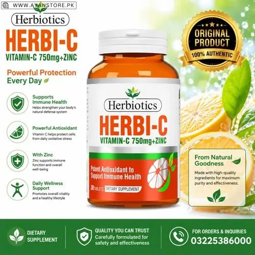 Herbiotics Herbi-C Vitamin C 750mg Tablets in Pakistan