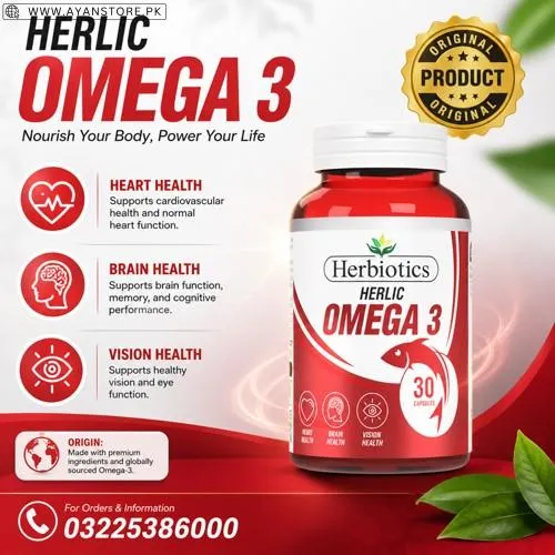 Herbiotics Herlic Omega 3 Fish Oil Capsule in Pakistan