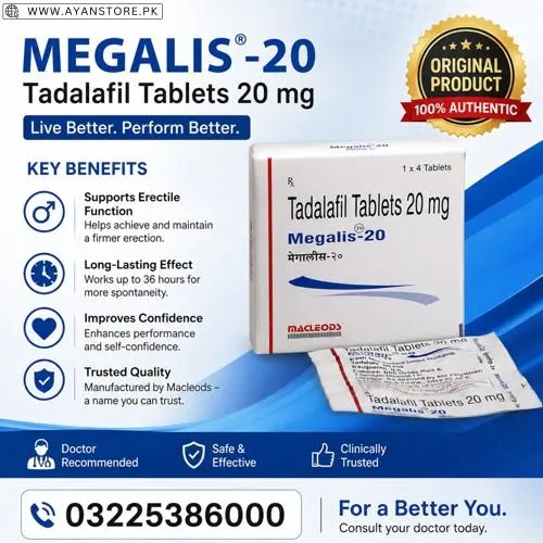 Megalis 20mg Tablets in Pakistan