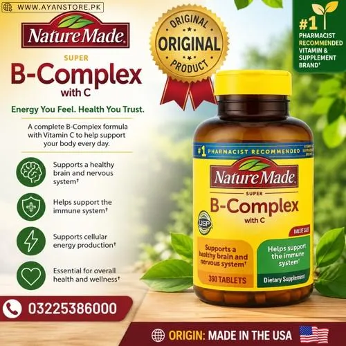 Nature Made Super B-complex With Vitamin C Tablets in Pakistan