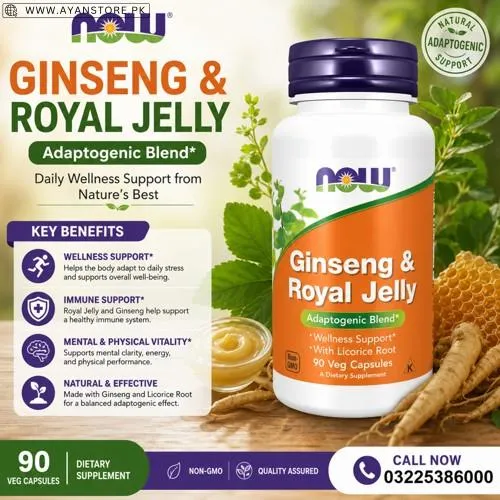 NOW Foods Ginseng & Royal Jelly Capsules in Pakistan