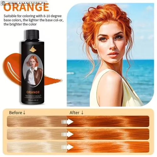 Orange Herbal Semi-permanent Hair Dye
