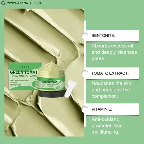 Ouhoe Green Tomato Clay Facial Mask