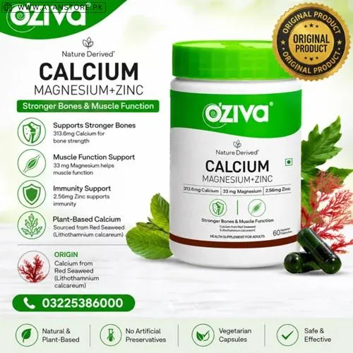 OZiva Nature-Derived Calcium, Magnesium + Zinc Tablets in Pakistan