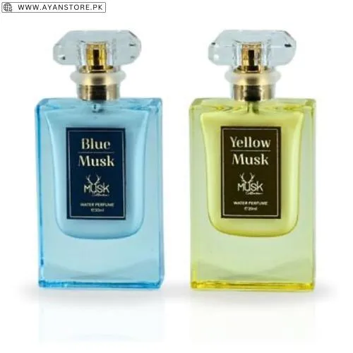 perfume musk yellow and blue