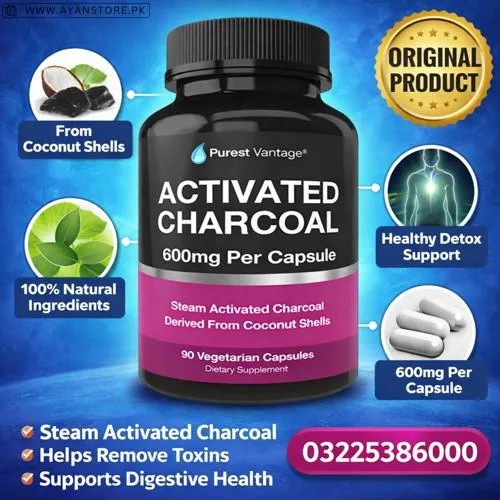 Purest Vintage Activated Charcoal Capsules in Pakistan