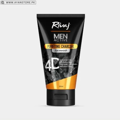 Rivaj Men Active Purifying Charcoal Face Wash in Pakistan