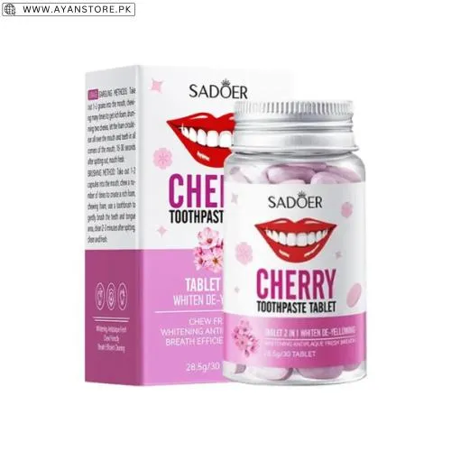 Sadoer Cherry Solid Toothpaste Tablet 