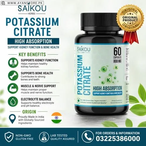 Saikou Herbs Potassium Citrate Capsules in Pakistan
