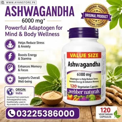 Value Size Ashwagandha 6000 mg Capsules in Pakistan