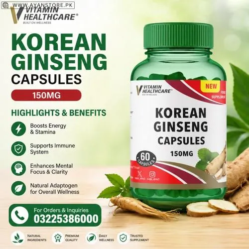 Vitamin Health Korean Ginseng Capsules in Pakistan