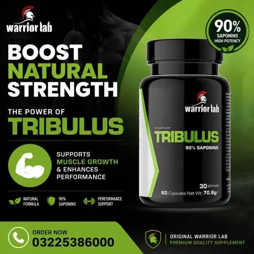 Warrior Lab Tribulus 90% Saponin Capsules in Pakistan